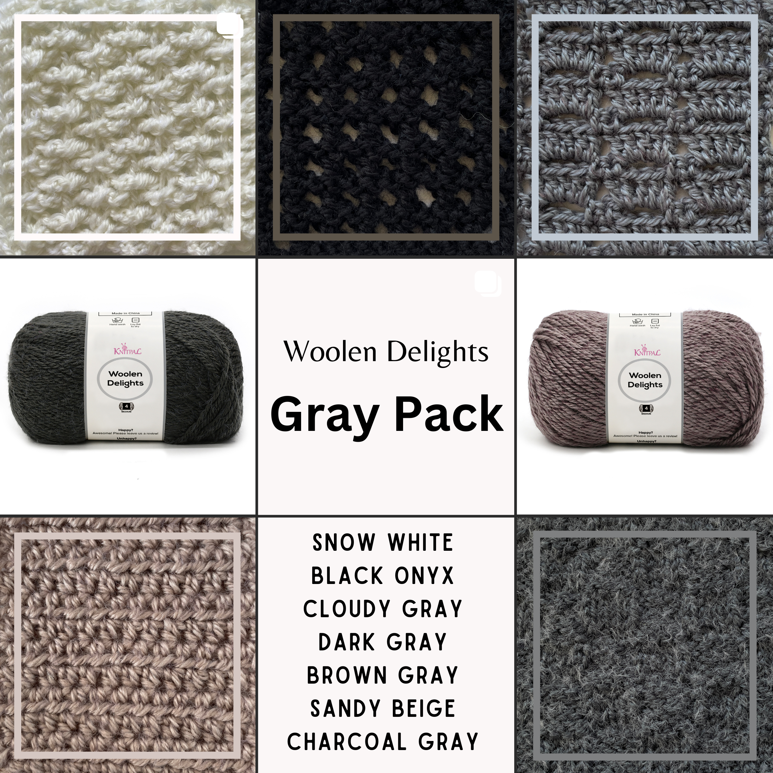 KnitPal - Wholesale Yarn - Woolen Delights Multicolor Pack of 7 Skeins6