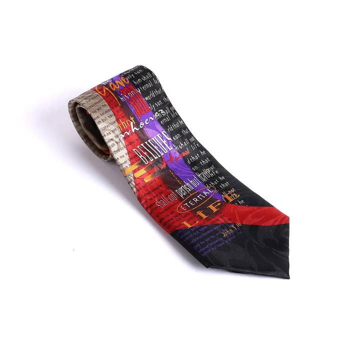 Swanson Christian Products - Wholesale Necktie - Men's - Tie Polyester - John 3:16 - Black6