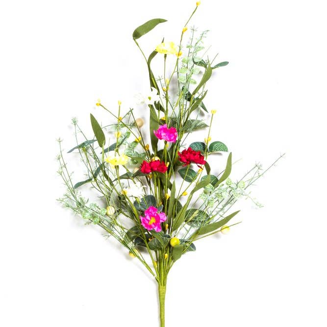 KMI International Corp. – Großhandel Künstliche Blumen – Gemischter Blumenstrauß mit Gemüse, 61 cm, Magenta,