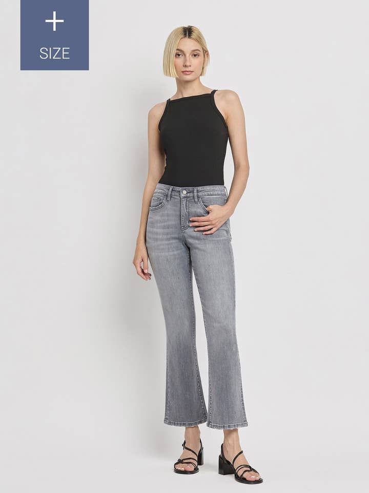 HØJDYK PLUS SIZE JEANS MED HØJ HÆVE ANKELSTØVLER T6413-P for engroshandel på Faire