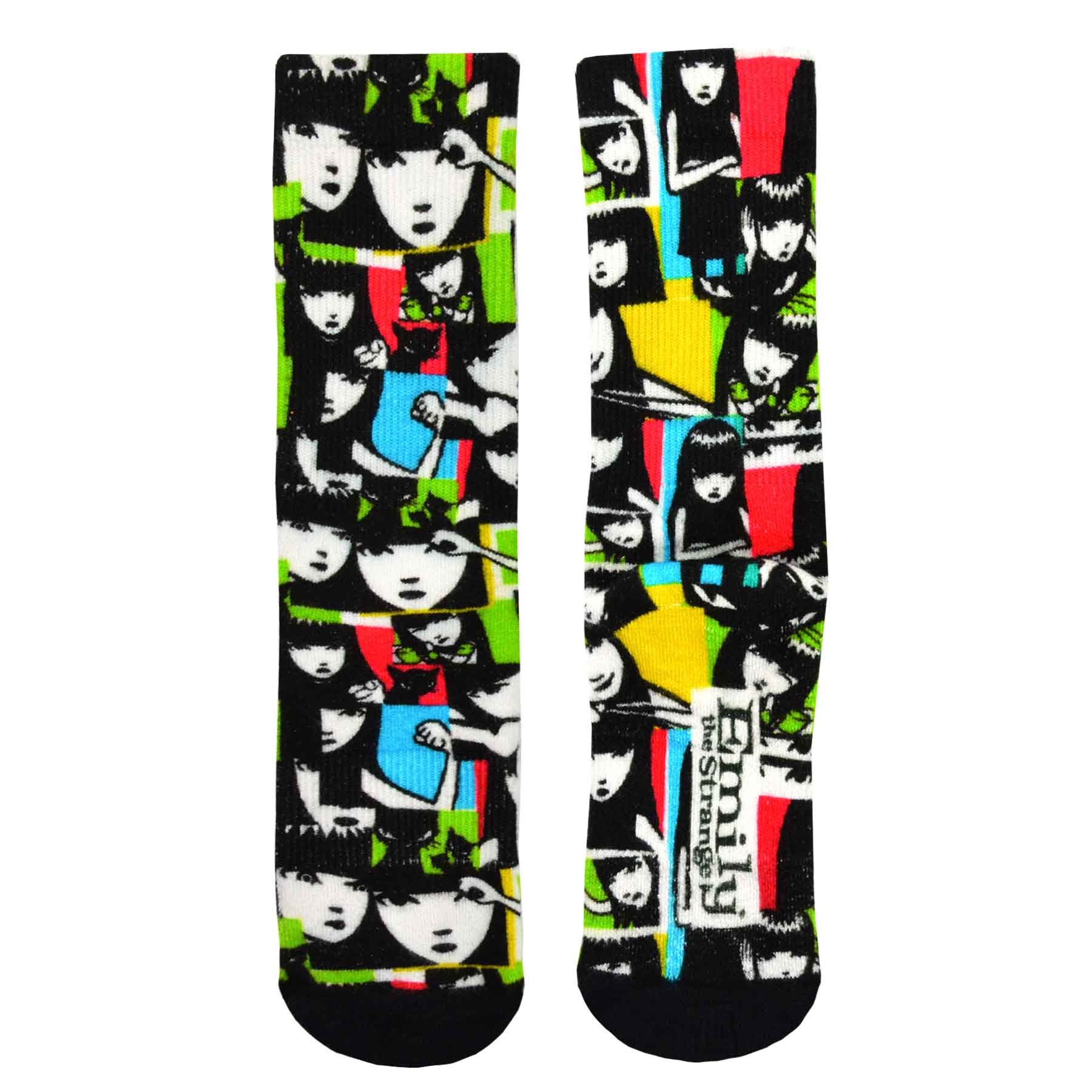 DoodleUS Inc - Wholesale Socks - Women's - Emily the Strange Women Character Printed half Cushion Socks9