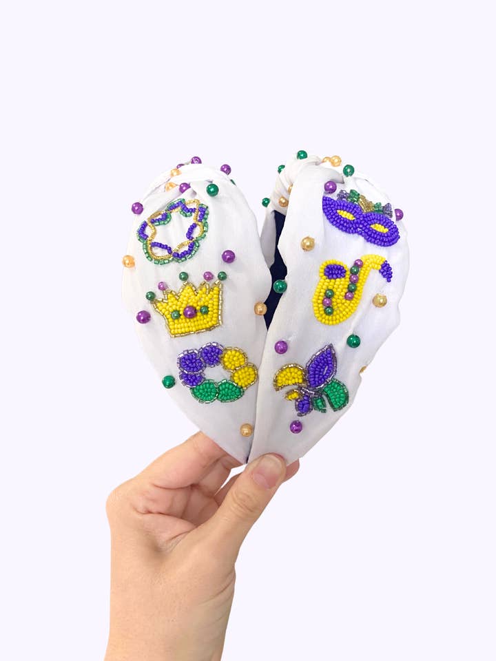 Mardi Gras Icons Headband for wholesale by Valois Designs
