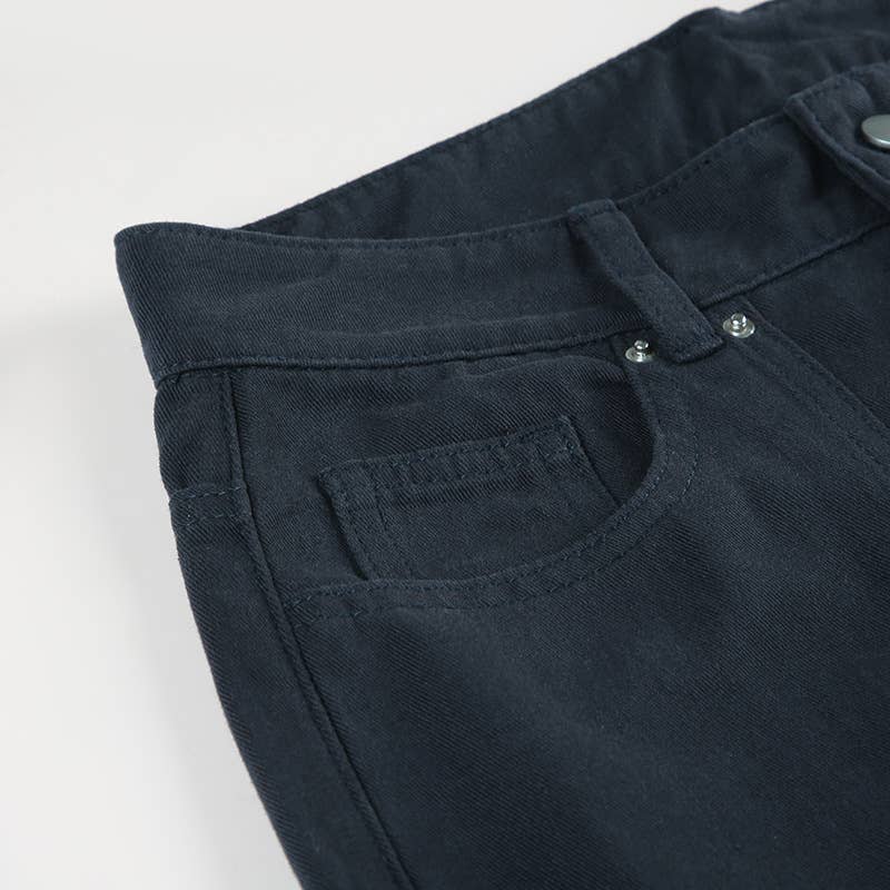 BLUE RIVET SPLIT LOW-RISE BAGGY DROP WIDE-LEG JEANS for wholesale on Faire7