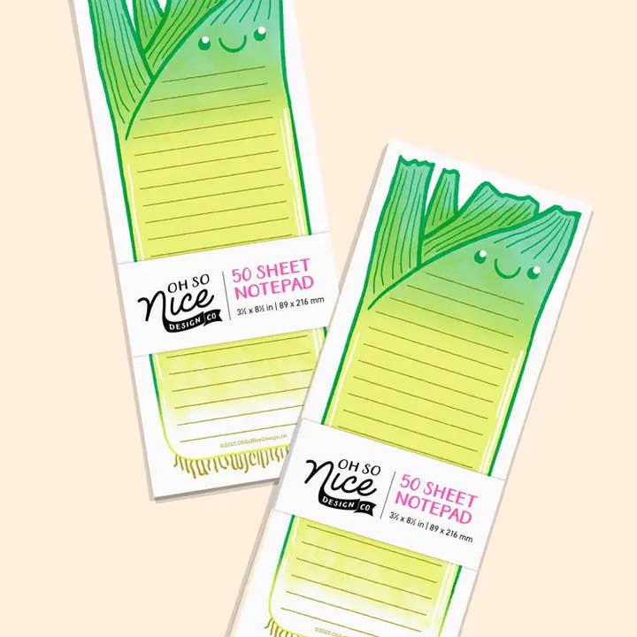 Bloc-notes Risograph - Bébé Légume Souriant pour la vente par Oh So Nice Design Co.