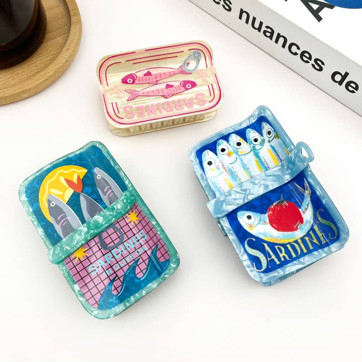 Pince à cheveux en forme de boîte de sardines, pince à cheveux créative en forme de boîte de poisson pour la vente par TheDivaSoap