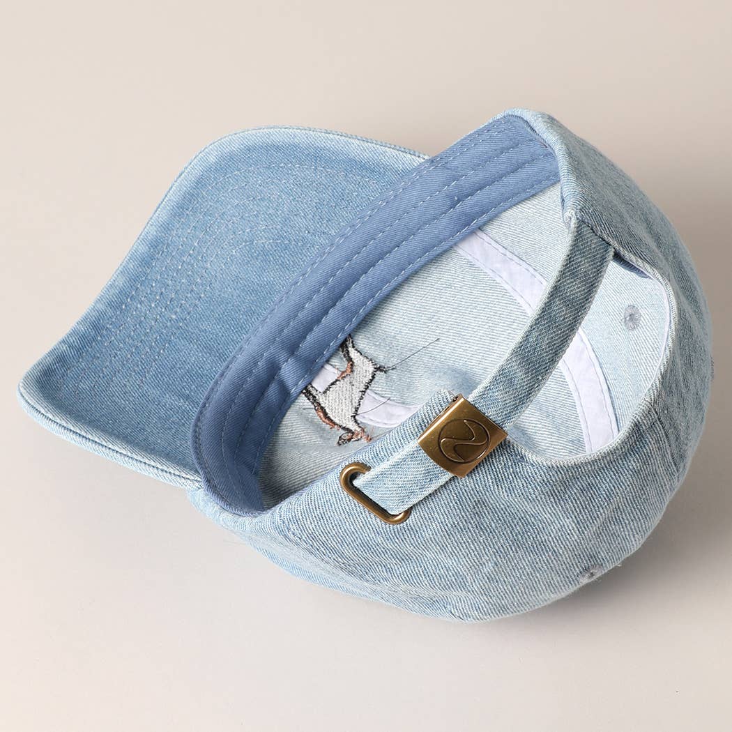 Doberman Dog Embroidered Denim Baseball Cap for wholesale on Faire3