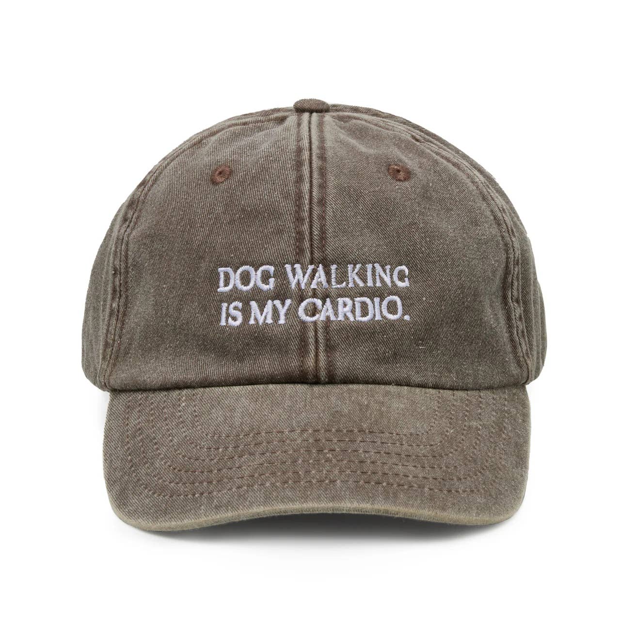 Lieblingspfote - Wholesale Honkbalpet - Uniseks - HONDEN UITLATEN is mijn cardio Cap Vintage Bruin