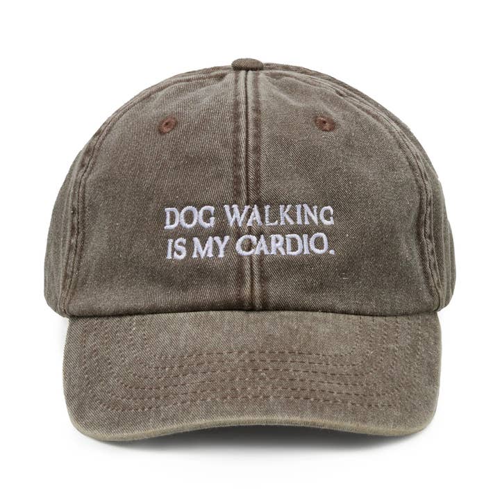 PASEAR AL PERRO es mi cardio Gorra Vintage Marrón para venta al por mayor de Lieblingspfote