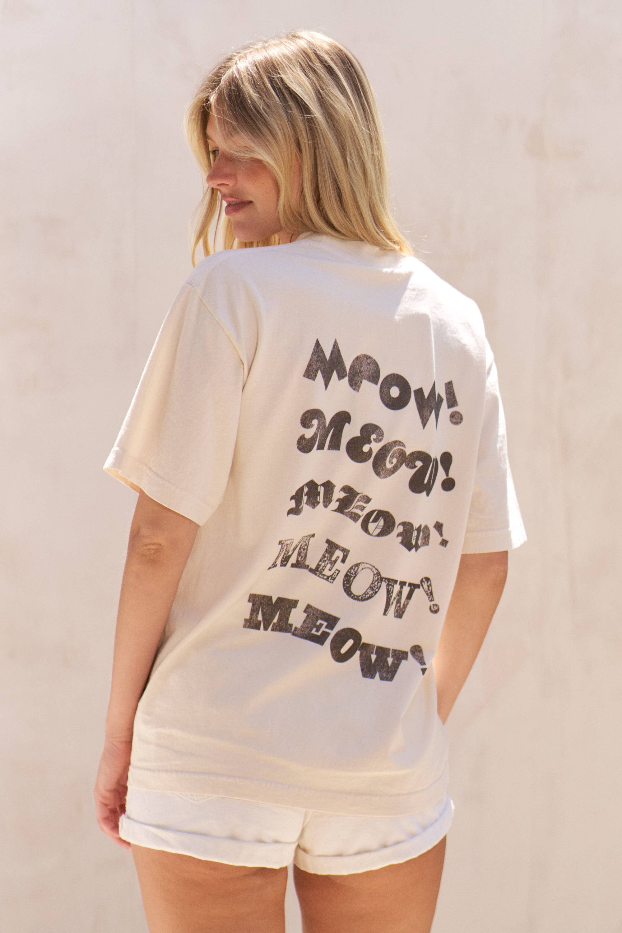 JADE BY JANE - Vente T-shirt sérigraphié – femme - T-SHIRT GRAPHIQUE DEUX CHATS QUI MIAULENT18