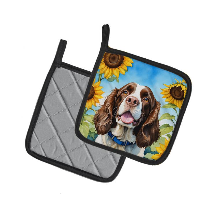 Englischer Springspaniel in Sonnenblumen-Topflappen DAC6076 für den Großhandel von Caroline's Treasures