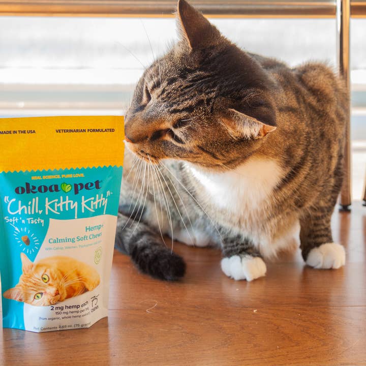 Okoa Pet - Wholesale Pet Treats - Cat - "Chill, Kitty Kitty" Calming Soft Chews for Cats