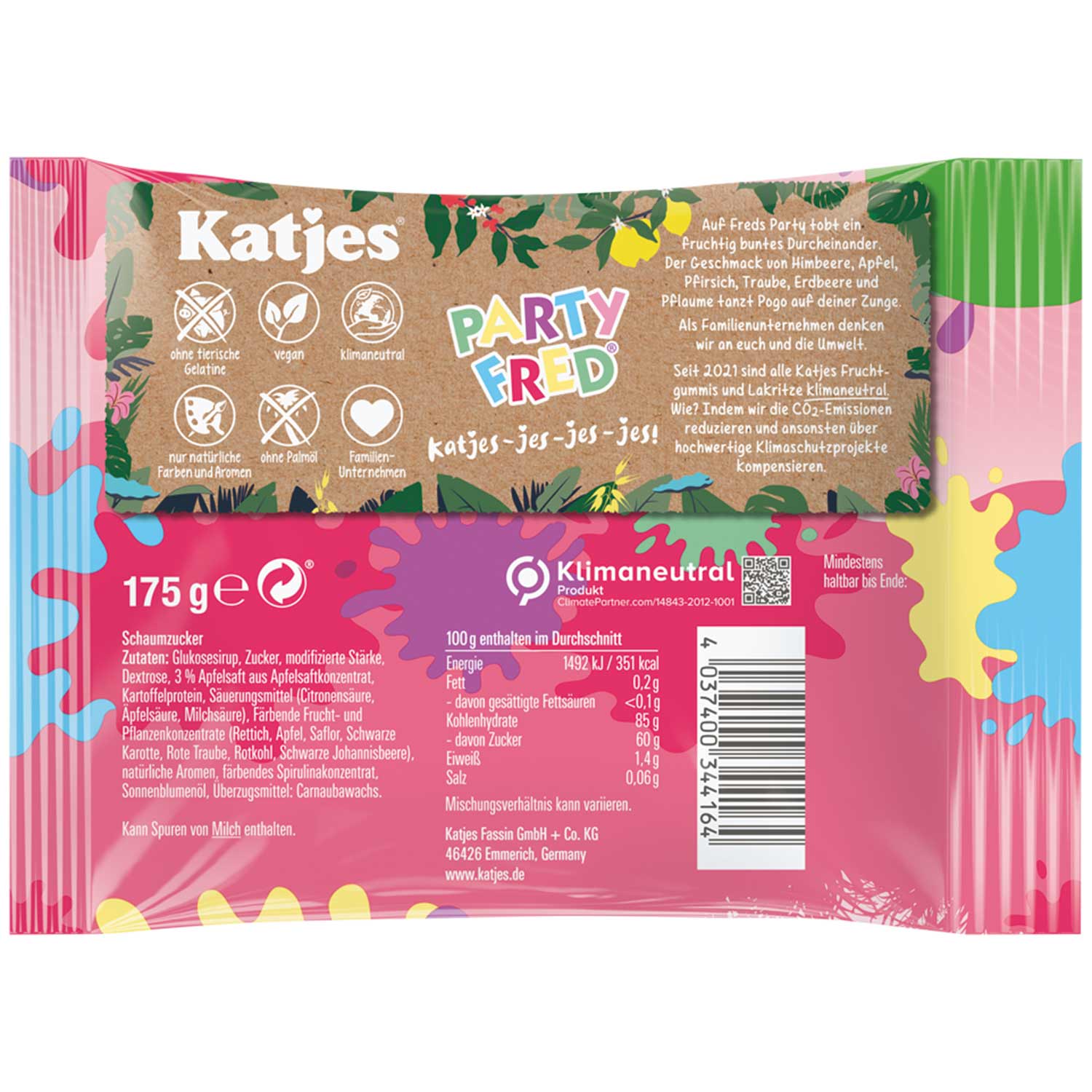 Global Bite Co - Vente Bonbons gélifiés - Katjes Party Fred 175g (Allemagne)1