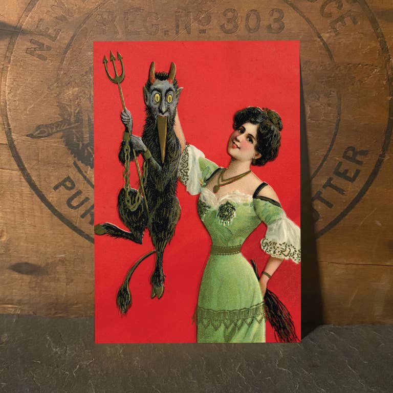 Irreverent Cards for Challenging Times - Wholesale Christmas Card - Krampus Interrupted