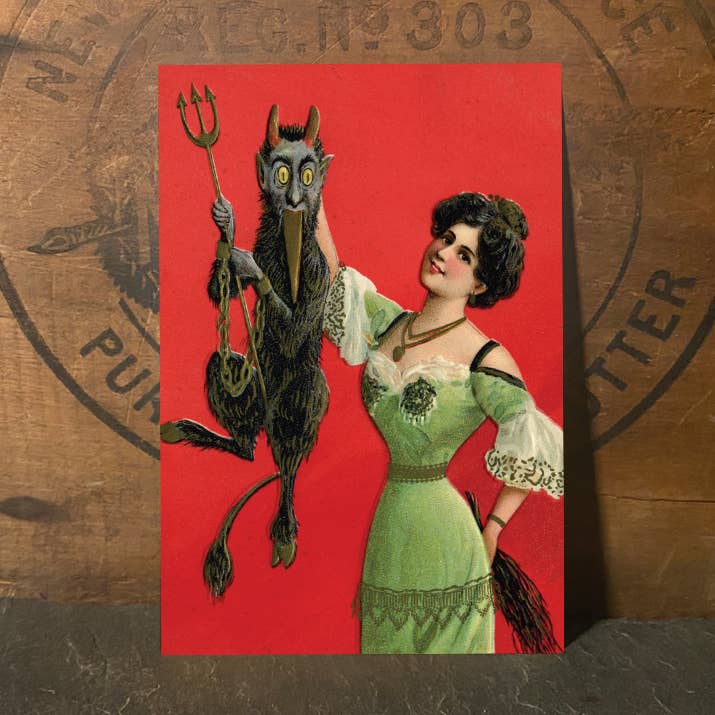 Krampus interrompu pour la vente par Irreverent Cards for Challenging Times