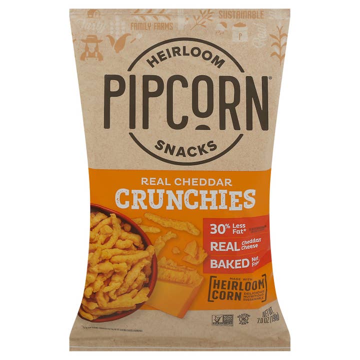 Everyday Supply Co - Wholesale Puffed Snack - Pipcorn - Crunchies Cheddar - Case Of 12-7 Oz