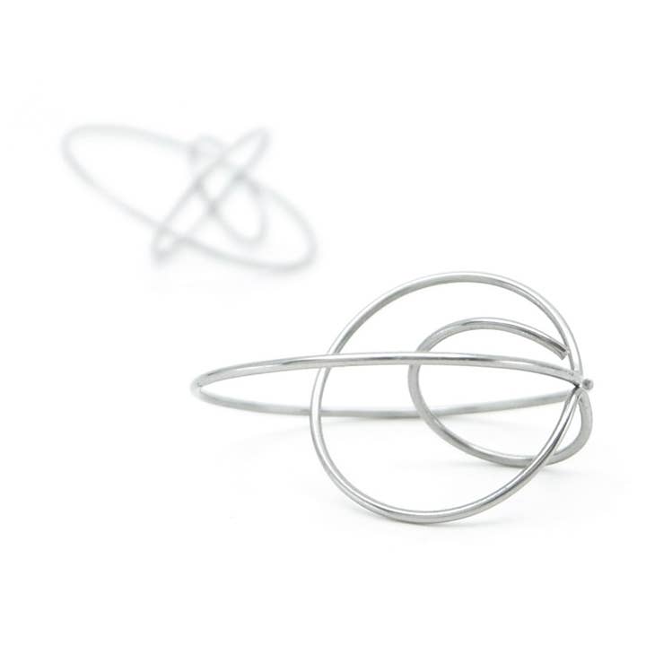 Atomic Earrings triple hoop earrings in stainless steel for wholesale by DeeLyn :: Design