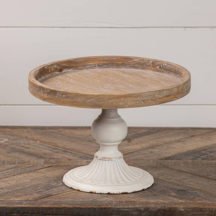 Ragon House - Venta al por mayor Artículo decorativo de mesa - Soporte de pedestal de madera y metal de 12"1