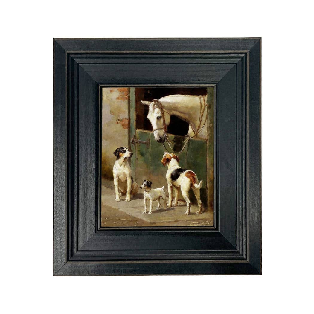 Madison Bay Co. - Historical Home Decor Reproductions - Wholesale Art Print - Dog and Horse at Stable Vintage Painting Print on Canvas43