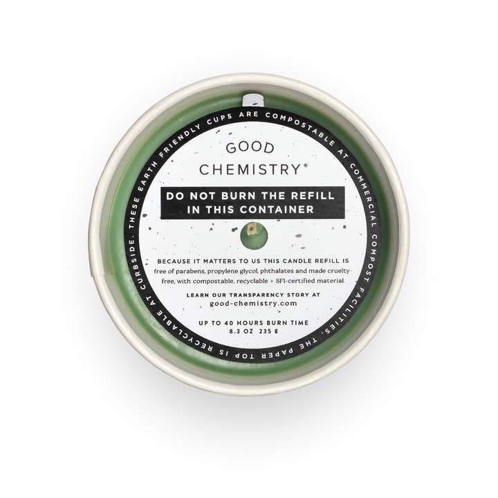 Good Chemistry - Wholesale Jar/Filled Candle - Sandalwood + Smile Biodegradable Candle Refill2