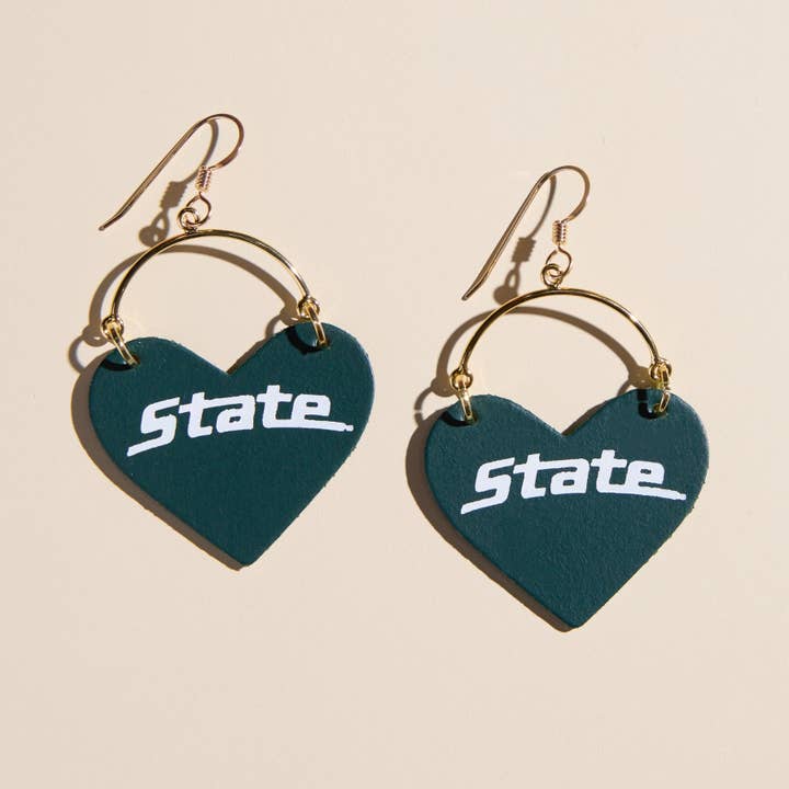 Amoureux de l'Université d'État du Michigan verte pour la vente par Nickel and Suede