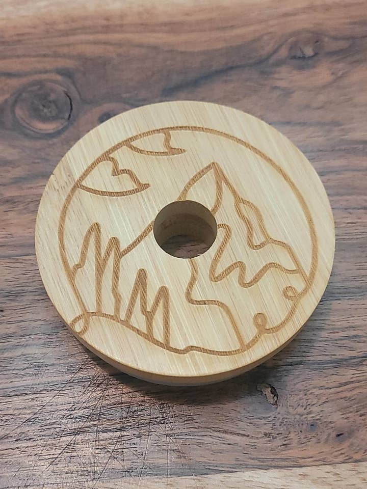 Mountain bamboo lid, customization available for wholesale by Jangles by Jan