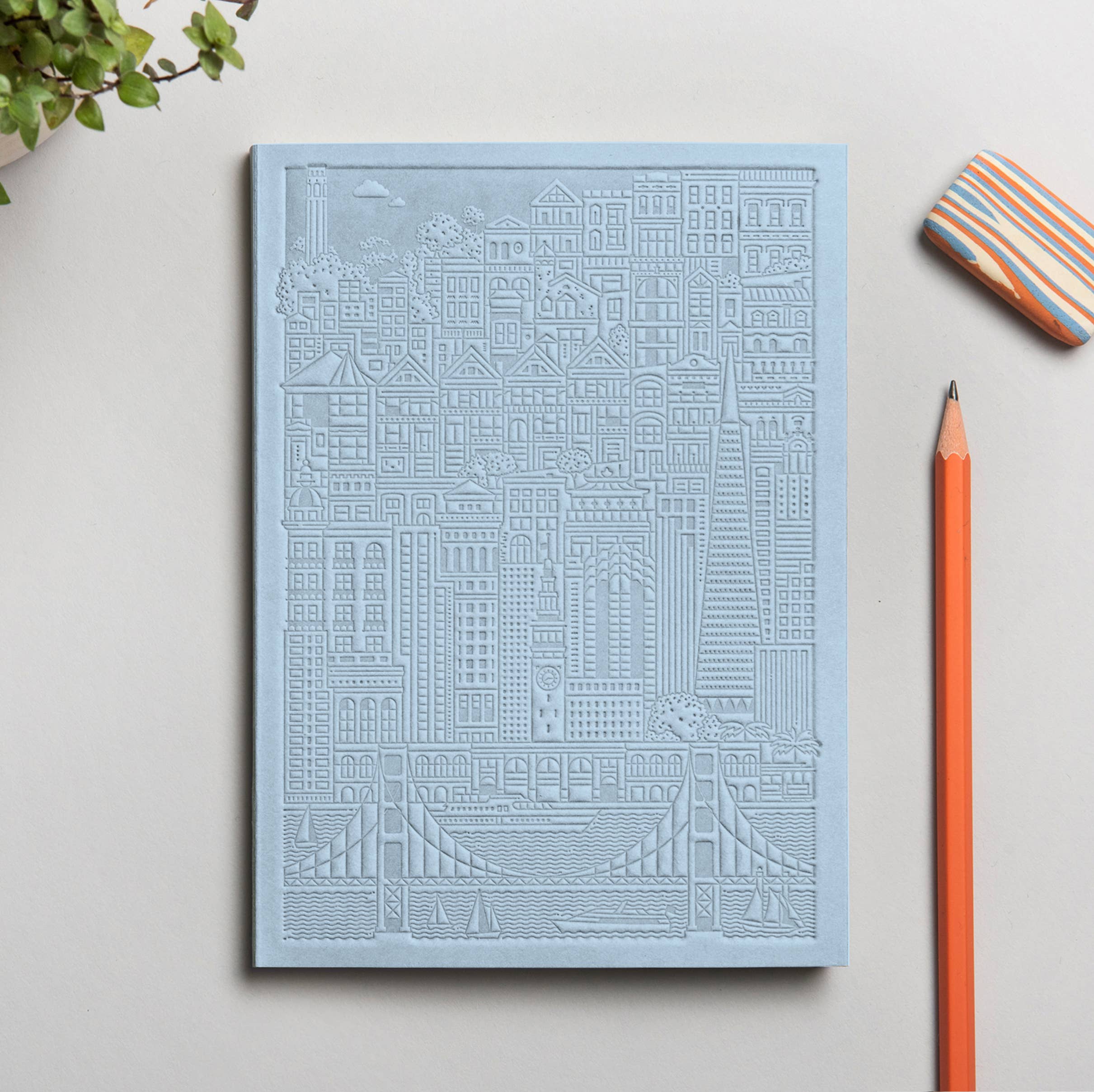 The City Works – Caderno por atacado – Caderno San Francisco com capa prensada à mão12