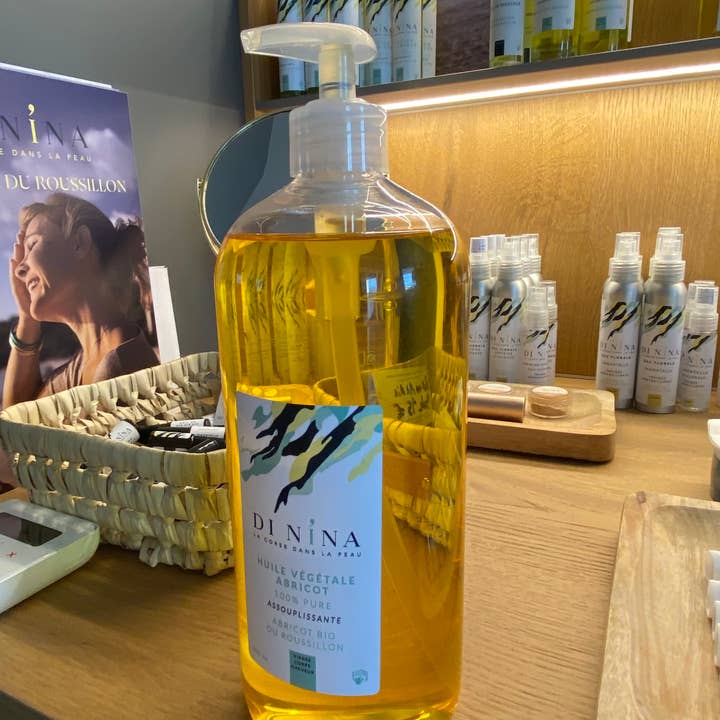 Di Nina – wholesale Bad- och kroppsolja – CABINE 100% ren aprikos massageolja 1 LITER