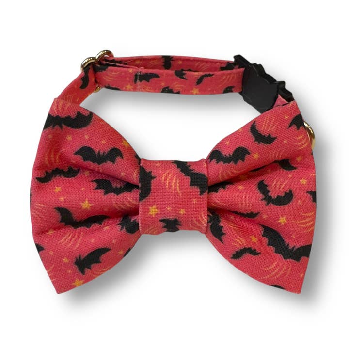 Nœud papillon pour chat d'Halloween - Chauves-souris pour la vente par Whiskers Crafts