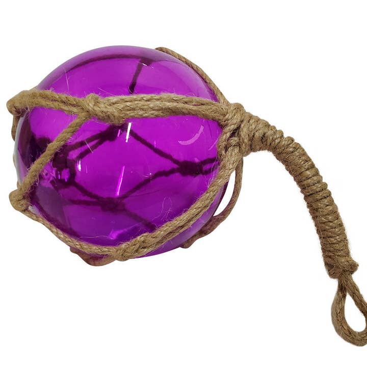 Hampton Nautical – wholesale Ornament – Purple Japanese Glass Ball Fishing Float Decoration Christmas Ornament 4"3