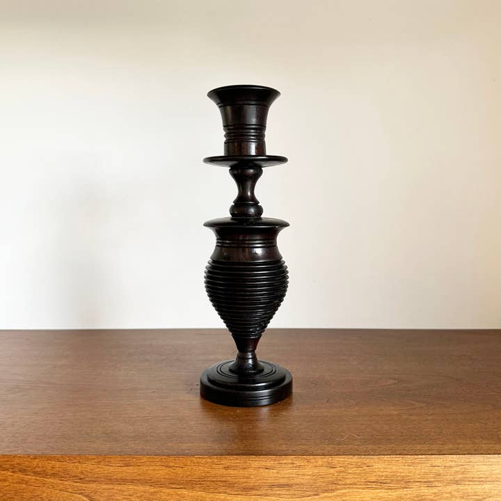 OUTPOST ORIGINAL - Wholesale Candle Holder - Ebony Wood Vessel - Candle Holder