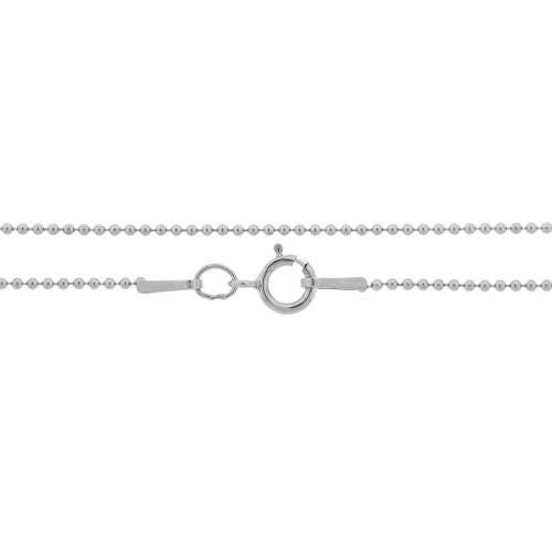 Plazko - Wholesale Link & Chain Necklace - Ball Chain Sterling Silver 1mm 24" W/ Spring Ring - 1pc0