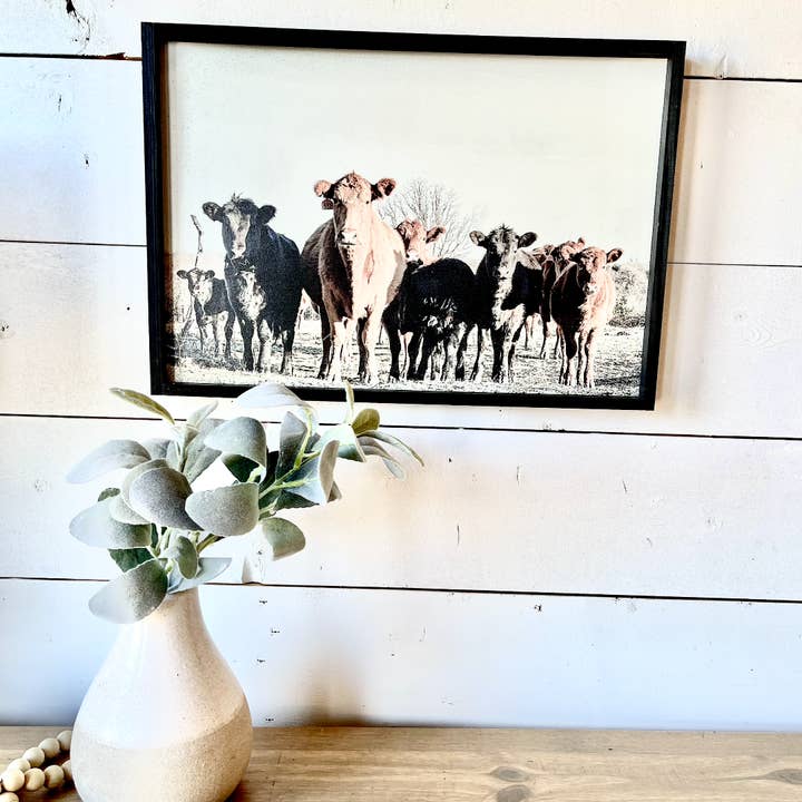 Simply Stained Shop - Wholesale Sign - Black and Red Angus cows Calf Farm Animal1