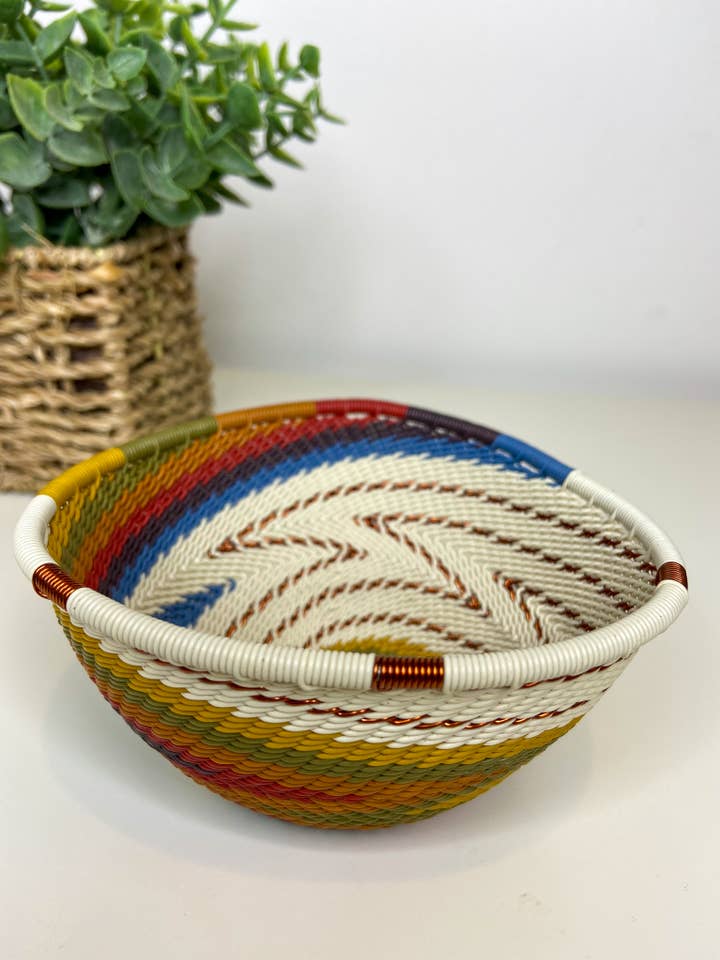 Small Triangle Bowl - Mountain Rainbow for wholesale by Eve & Nico Gifts & Home Decor