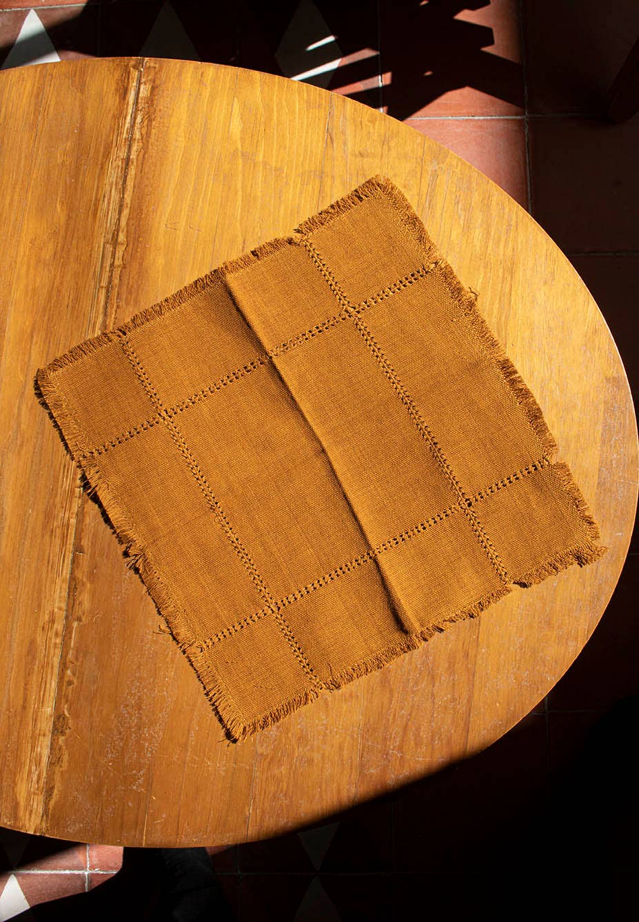 P.I.Project America - Wholesale Dinner & Cloth Napkin - Serviettes en coton tissées à la main - Ocre2