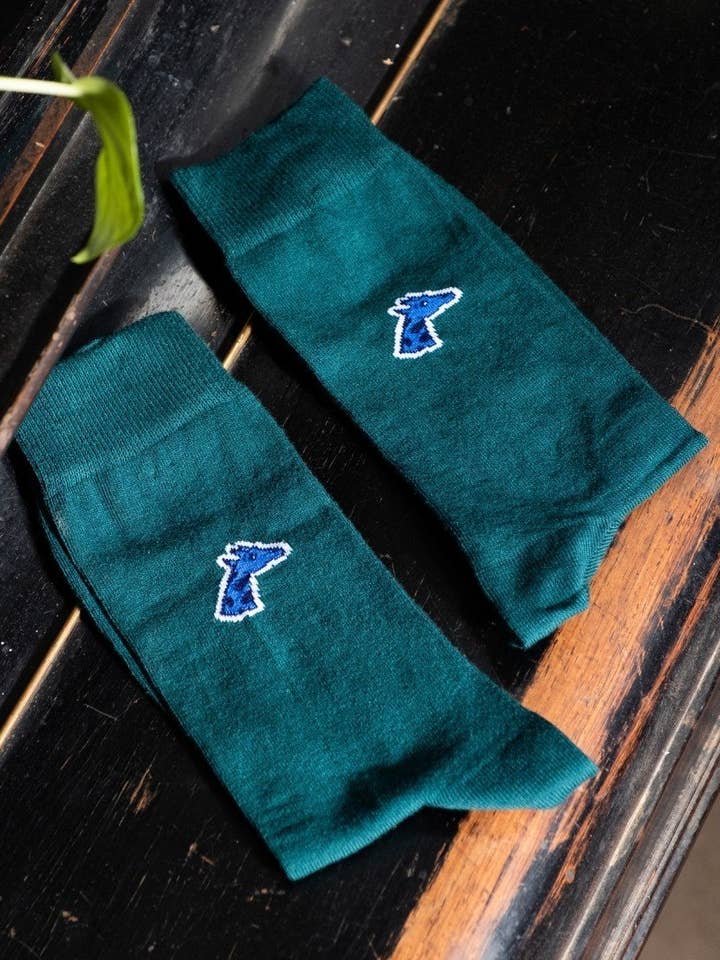 girafon bleu - Vendita all'ingrosso Calzini - Unisex - Calzini verde bottiglia taglia 39-450