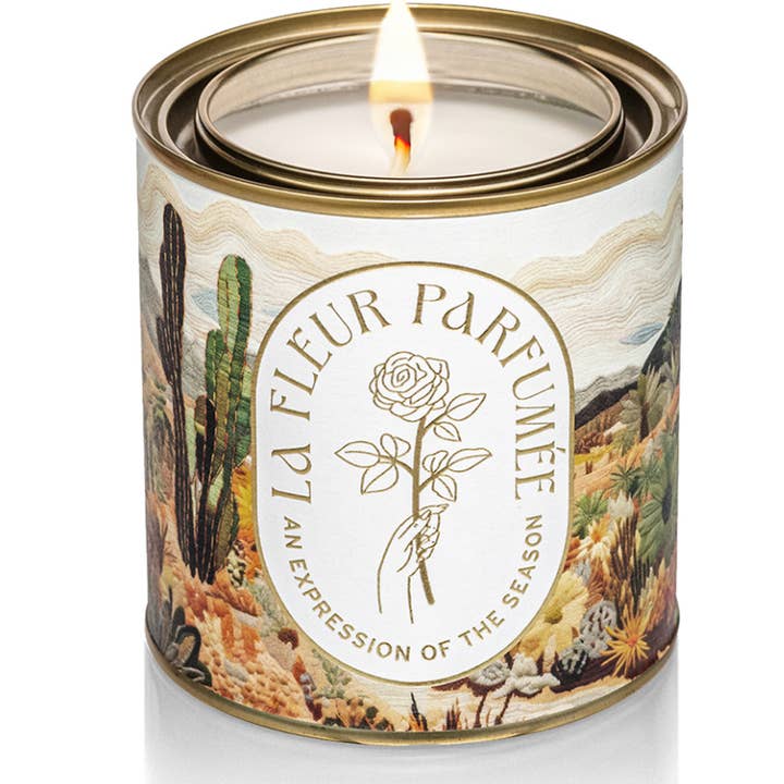 Candier - Wholesale Jar/Filled Candle - La Fleur Mojave Desert Tin Candle0