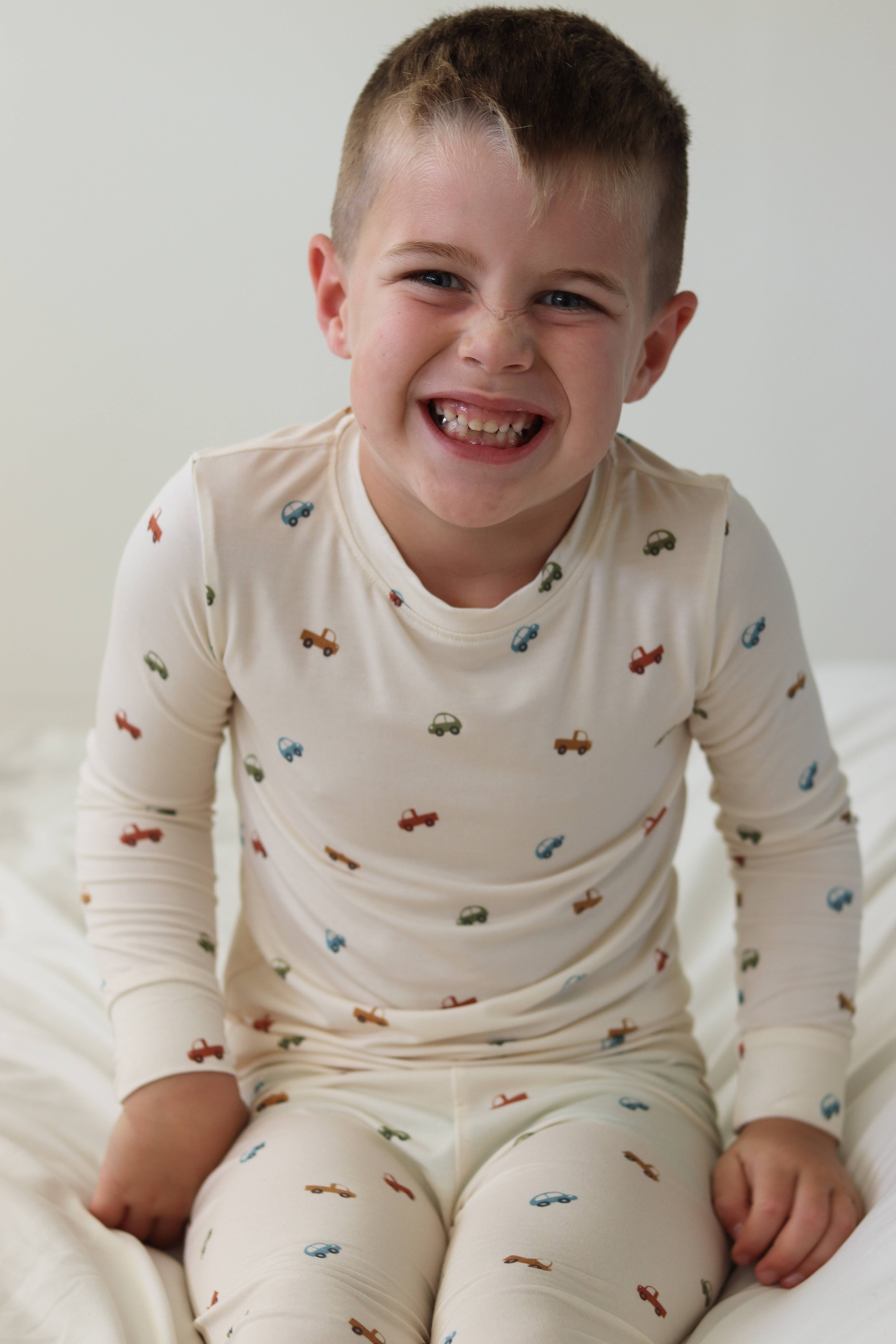 Honeycomb Goods – wholesale Sleepwear set – Kids – Cars + Trucks Two-Piece Pajama1