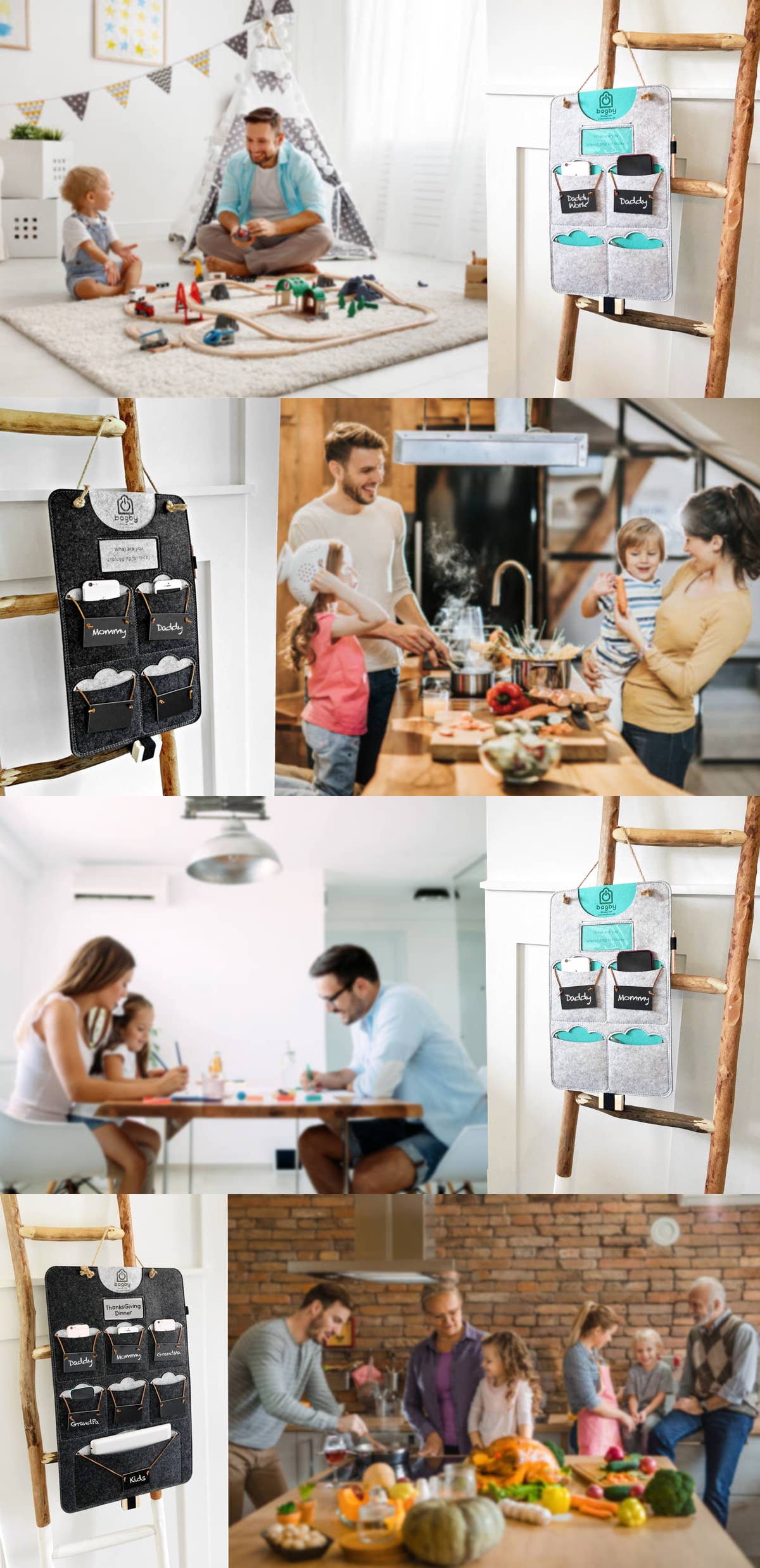 Bagby - Wholesale Phone/Tablet Stand - Bagby Family Screentime Phone / Tablet Set (6+1 Pockets)20