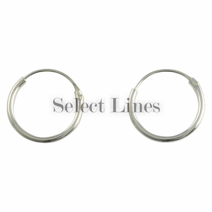 Select Lines - Wholesale Hoop Earrings - Round Endless Hoop Earrings 1.2mm Sterling Silver