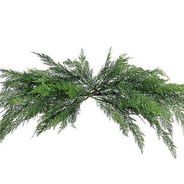 Guirlande de manteau en cèdre de 1,2 m verte pour la vente par Silk Flower Depot