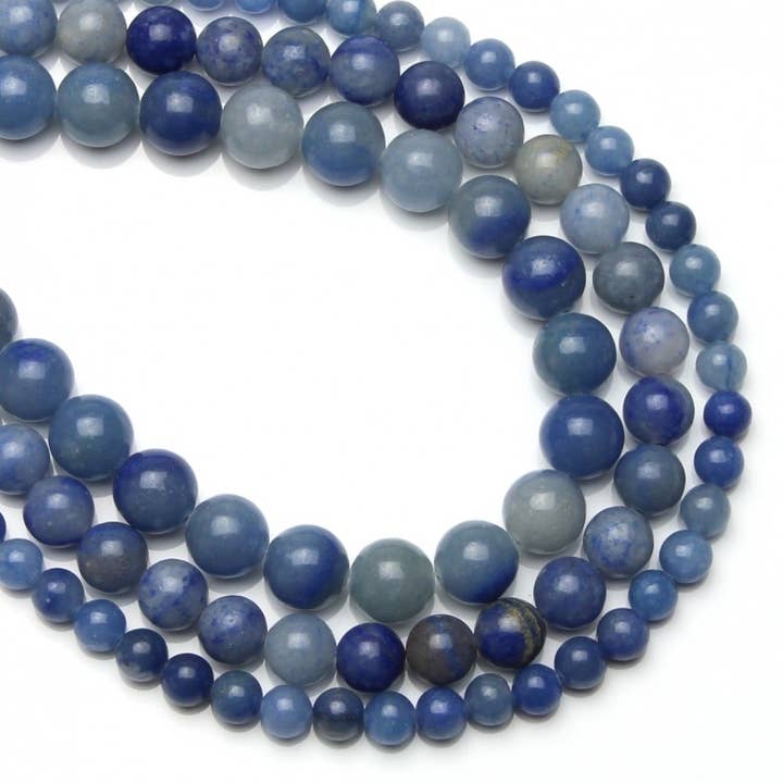 UniArt - Wholesale Craft Supplies - Round blue quartz beads3