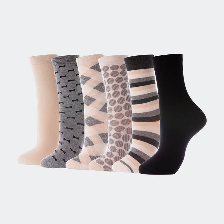 New York Night Crew Socks 6 Pack for wholesale on Faire