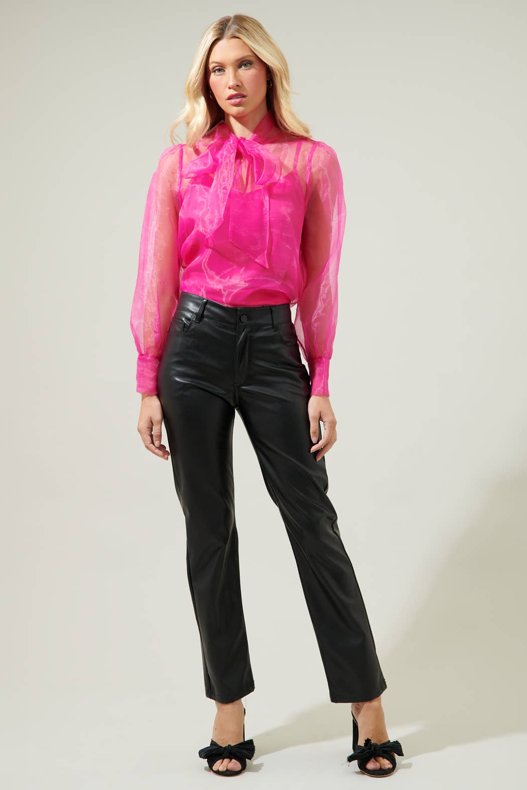 Sugarlips - Wholesale Blouse - Women's - Clayton Organza Puff Long Sleeve Top3
