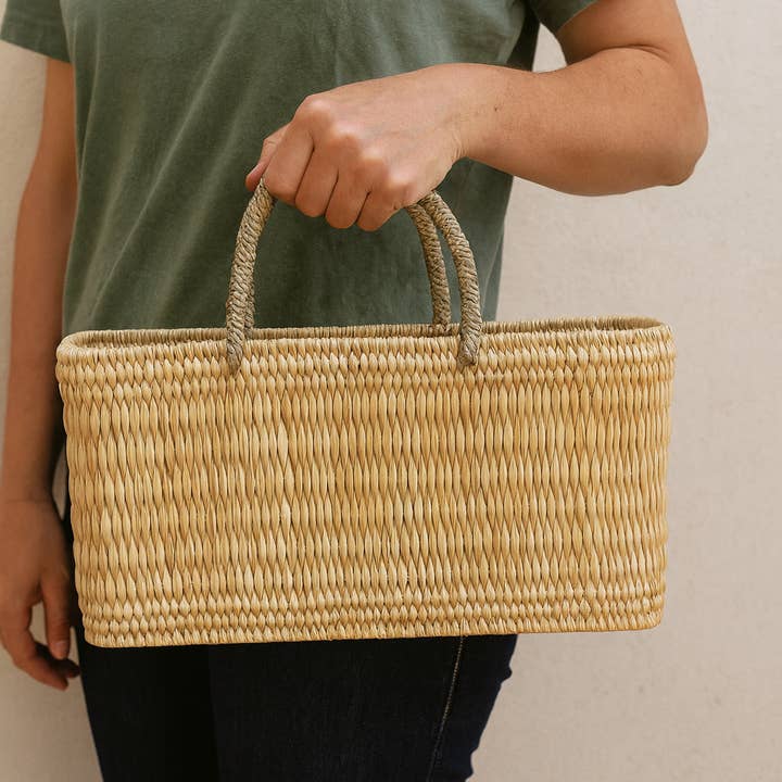 High crafty - Wholesale Beach Bag - French Market Tote – Handmade Moroccan Straw Bag with Leathe0