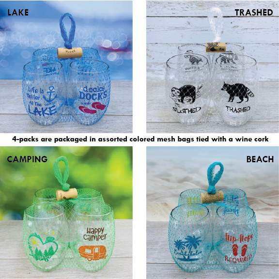 Wine-Oh! - Wholesale Wine Glass - GRINCHES Unbreakable Stemless TRITAN Plastic Wine Glasses
2