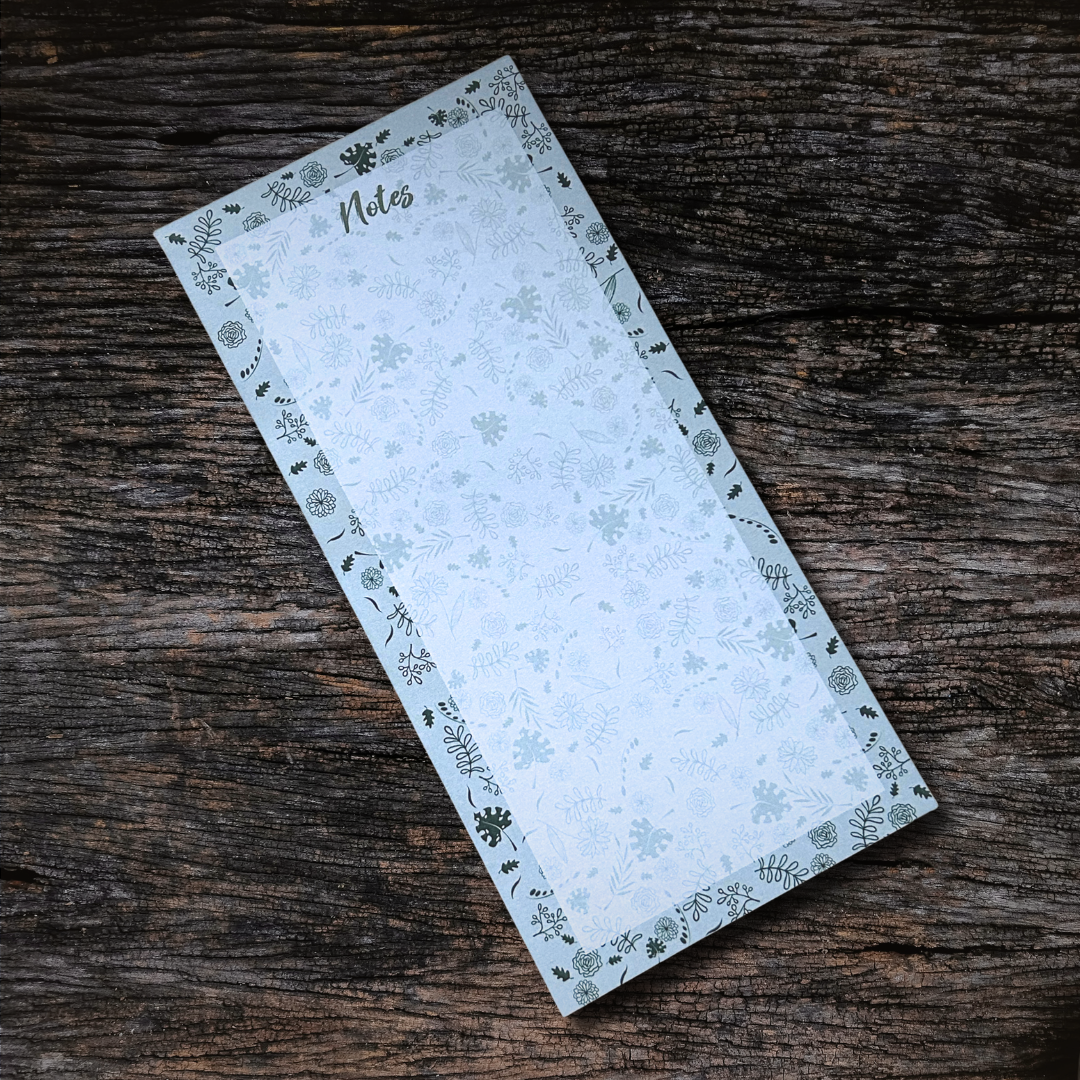 Write Your Story – wholesale Notepad – Green Floral DL Notepad2