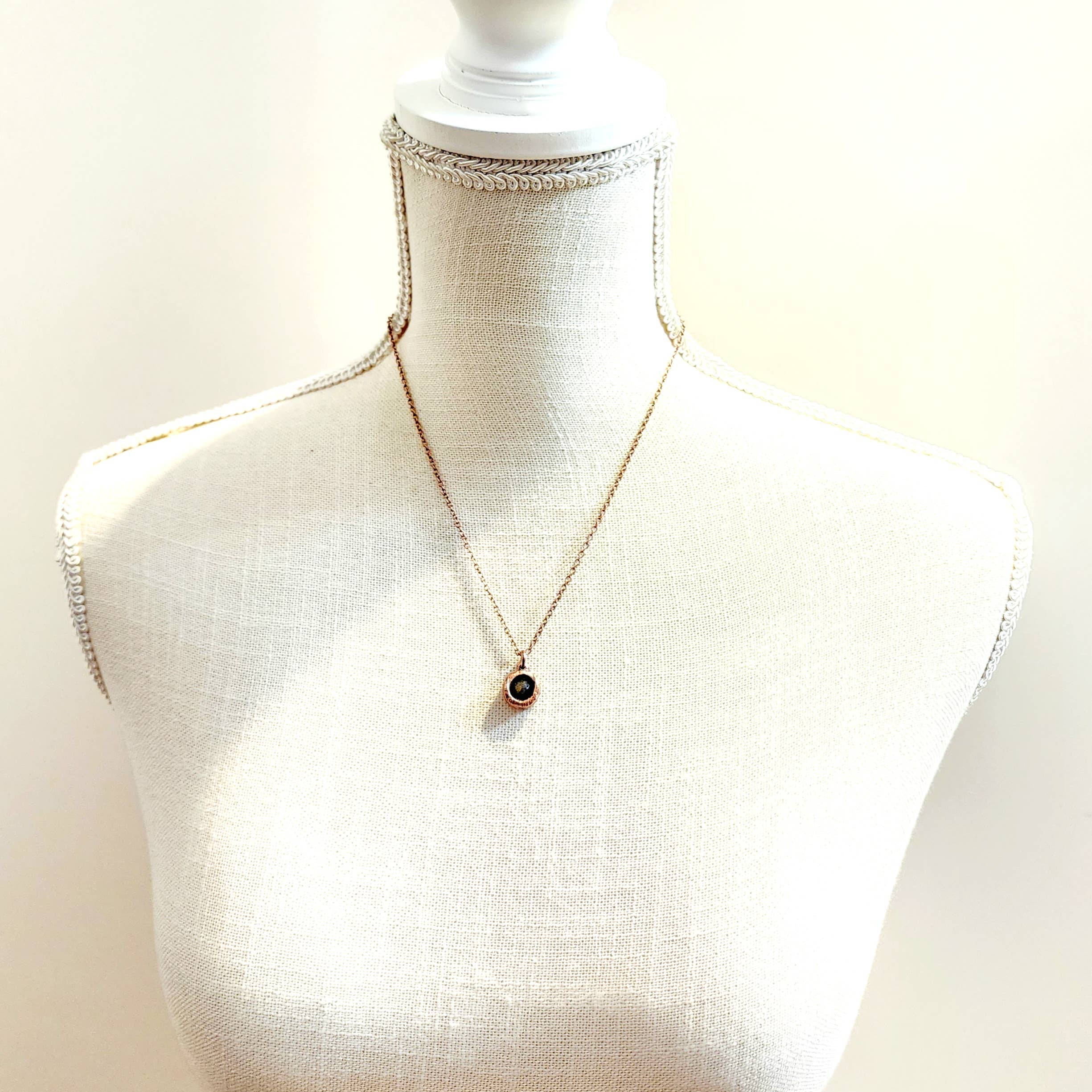 MergingMetals - Wholesale Pendant/Charm Necklace - Faceted Golden Obsidian Necklace // Electroformed Jewelry5