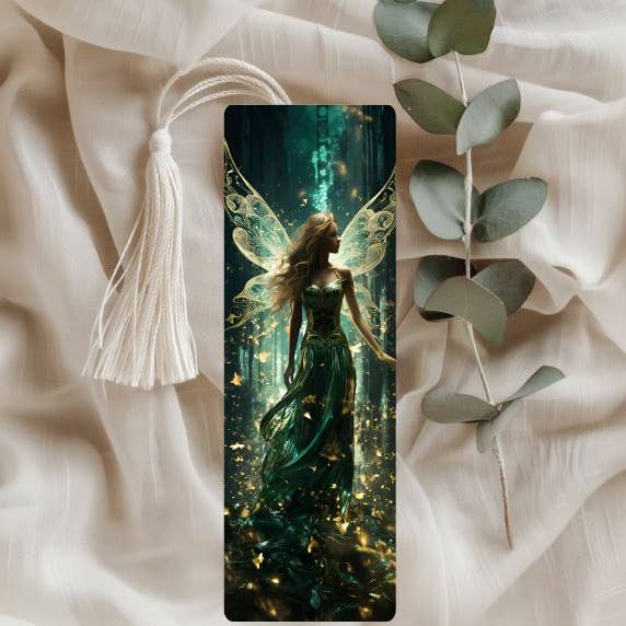 Emerald Fairy, Reading, Metal bookmark, Bookstore, Fantasy for wholesale by Readers Leisure