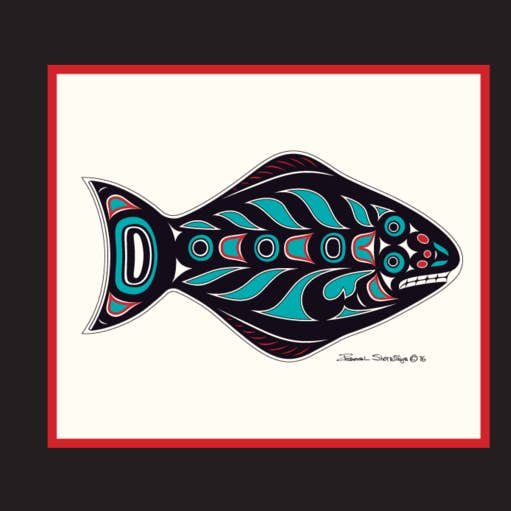 Halibut - Open Edition Formline Art Print for wholesale by The Shotridge Collection