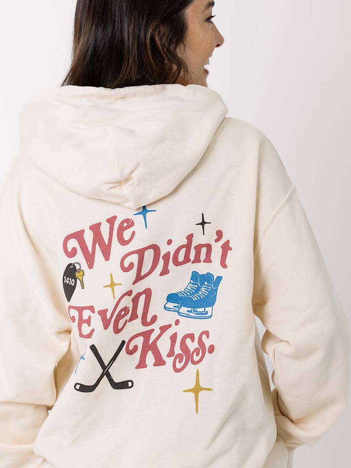 We didn't even kiss hoodie for wholesale by Girl Tribe Co